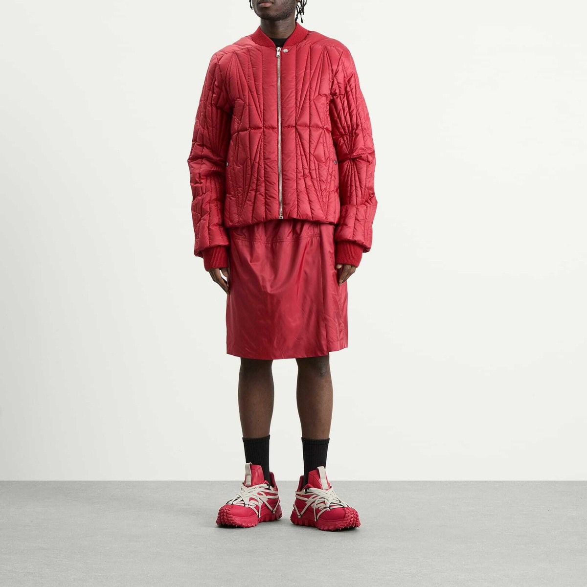 Rick Owens x Moncler Geocamo Flight Jacket in Carnelian