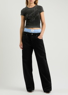 Alexanderwang.t Boxer-effect Barrel-leg Jeans Black