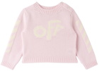 Off-White Baby Pink Rounded Sweater & Lounge Pants