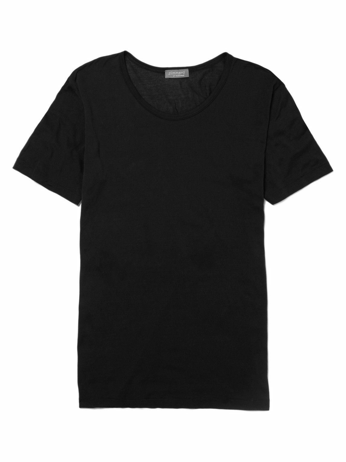 Photo: Zimmerli - Royal Classic Cotton T-Shirt - Black