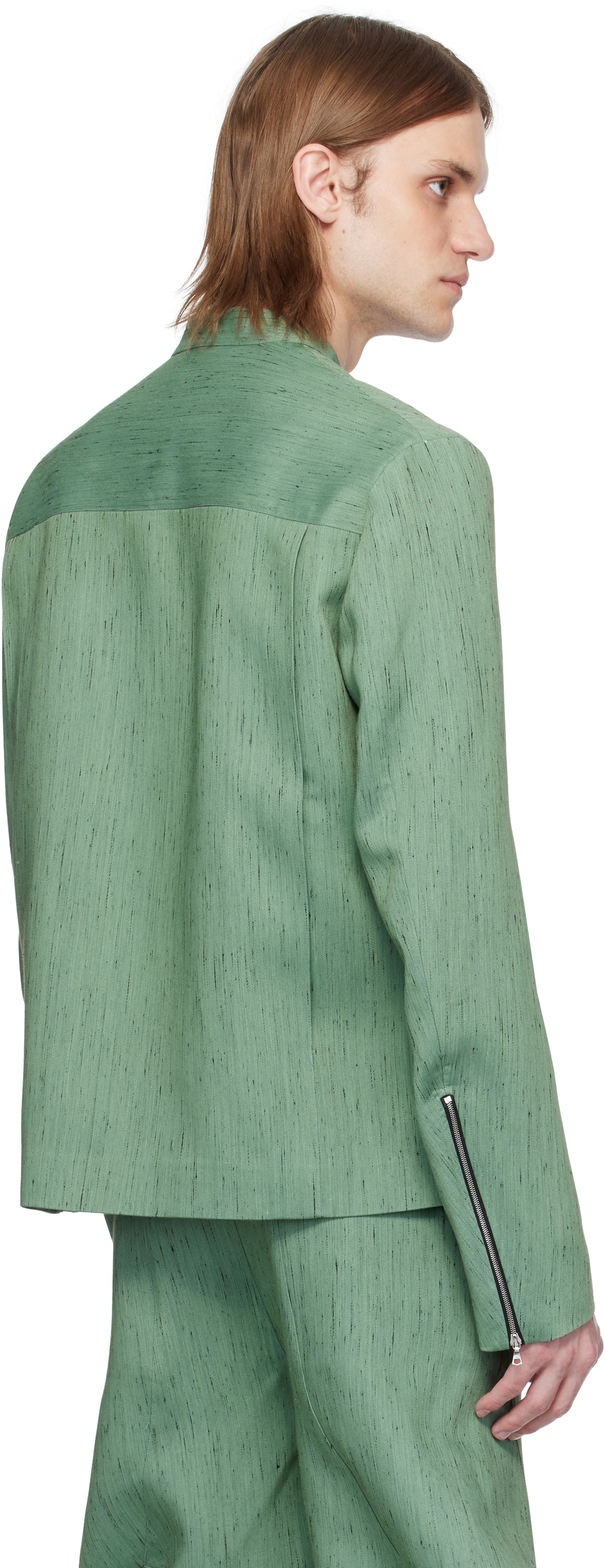 CMMAWEAR SSENSE Exclusive Green Takada School Blazer