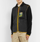 Loewe - Eye/LOEWE/Nature Slim-Fit Logo-Appliquéd Fleece and Cotton-Jersey Jacket - Black