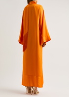 Taller Marmo Ticino Scarf-effect Crepe Maxi Dress Orange