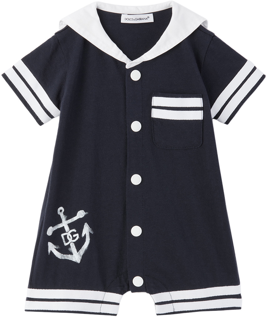Dolce & Gabbana Baby Navy Sailor Romper