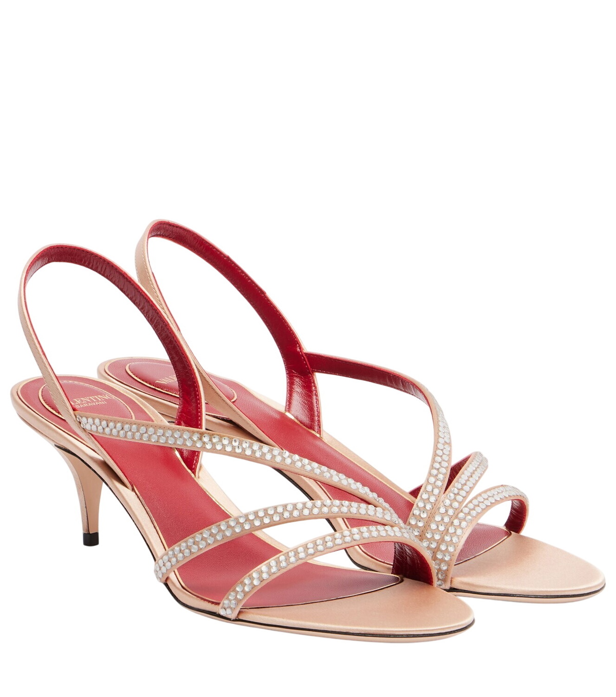 Fuchsia Satin Valentino Garavani Escape Mules Valentino Garavani