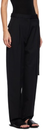 ST. AGNI Black Belted Trousers