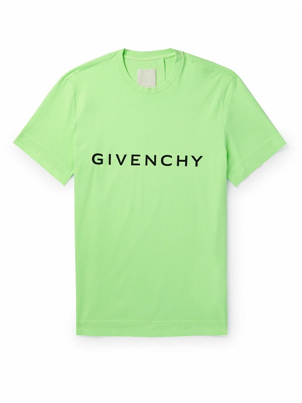 Photo: Givenchy - Logo-Print Cotton-Jersey T-Shirt - Green