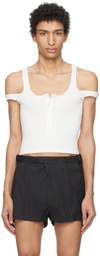 K.NGSLEY White 2-Way Tank Top