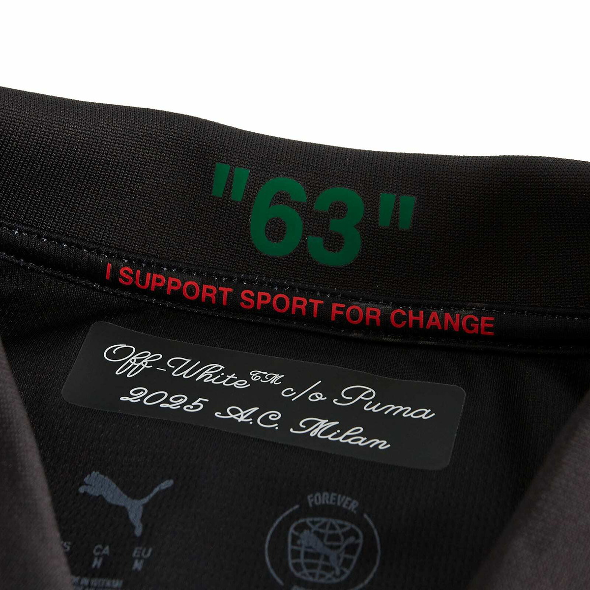 Puma x AC Milan x Off-White Jersey in Black/Power Green