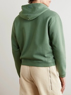 ERL - Cotton-Jersey Zip-Up Hoodie - Green