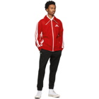 Lacoste Red Ricky Regal Edition Pique Contrast Bands Track Jacket