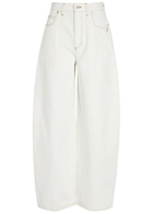 Jacquemus Le De-nimes Ovalo Barrel-leg Denim Jeans Off White