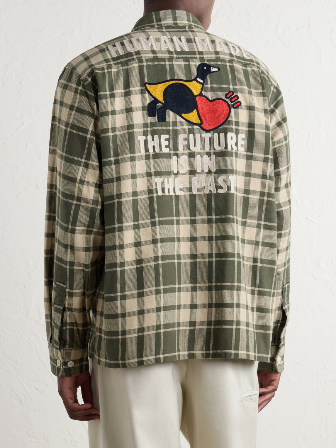 Human Made - Logo-Embroidered Checked Cotton-Flannel Shirt - Green