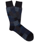 Anonymous Ism - Patchwork Jacquard Socks - Blue