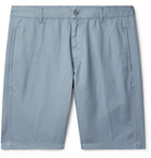 Aspesi - Cotton and Linen-Blend Shorts - Blue