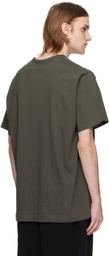 Y's For Men Khaki Logo Print Short Sleeve T-shirt