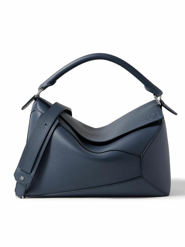 Photo: LOEWE - Puzzle Edge Large Logo-Debossed Leather Messenger Bag