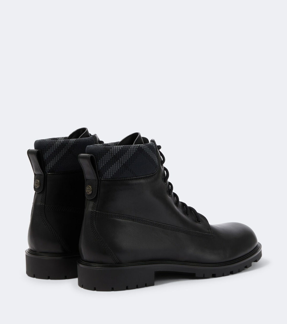 Burberry Burberry Check leather ankle boots