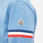 Moncler Men's Tricolor Tape Crew Sweat in Blue