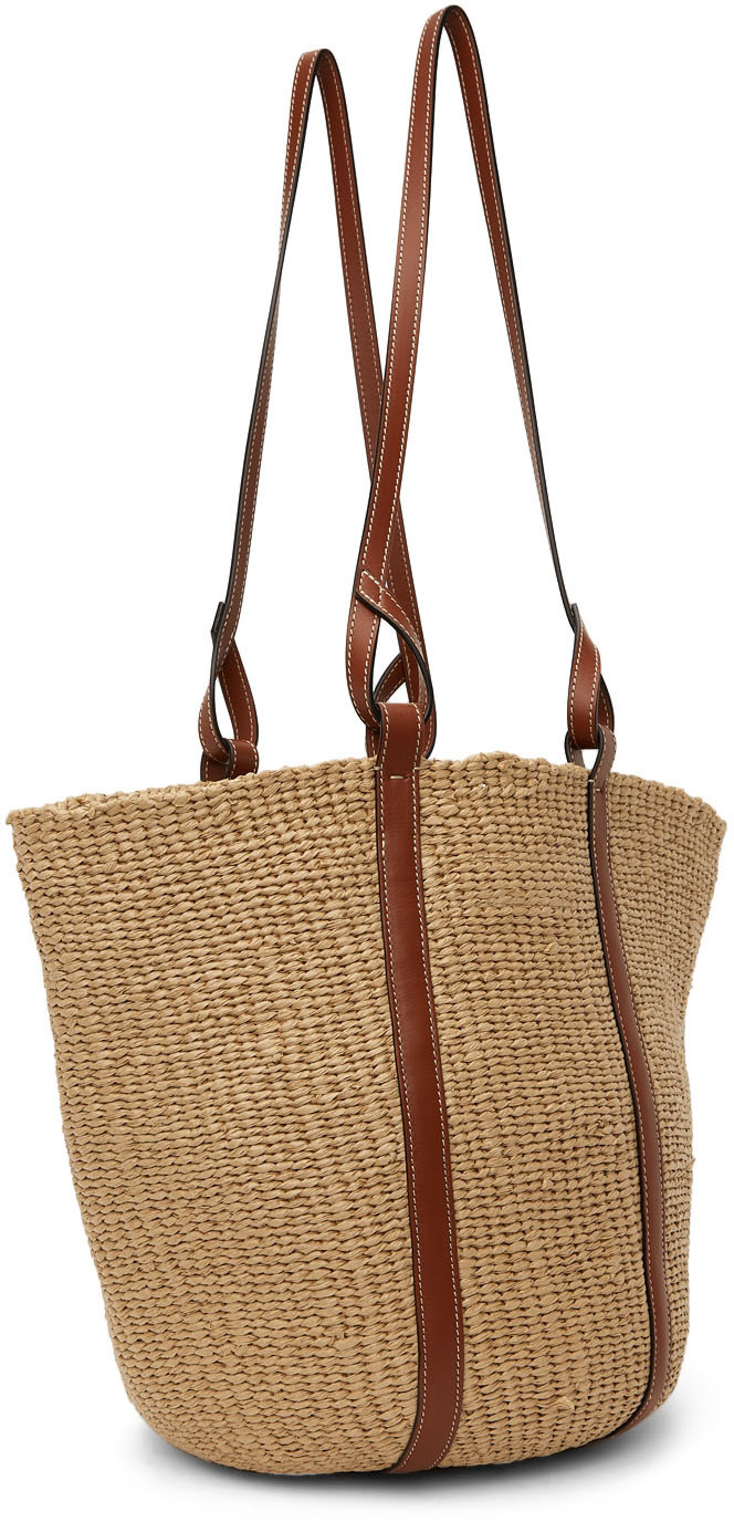 Chloé Brown & Beige Mifuko Edition Basket Tote Chloe
