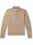 Barena - Pevaron Ribbed Linen and Cotton-Blend Polo Shirt - Neutrals