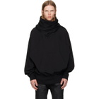 Julius Black W Neck Hoodie