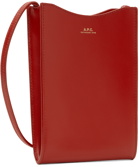 A.P.C. Red Jamie Neck Pouch