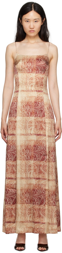 KIM SHUI Brown Ruffle Dress KIM SHUI