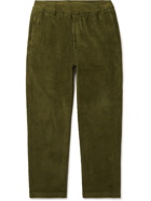 Barena - Bativoga Cropped Cotton-Corduroy Trousers - Green