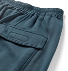 Rick Owens - DRKSHDW Pods Fleece-Back Cotton-Jersey Drawstring Shorts - Blue