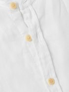 Oliver Spencer - Ashcroft Grandad-Collar Linen Shirt - White