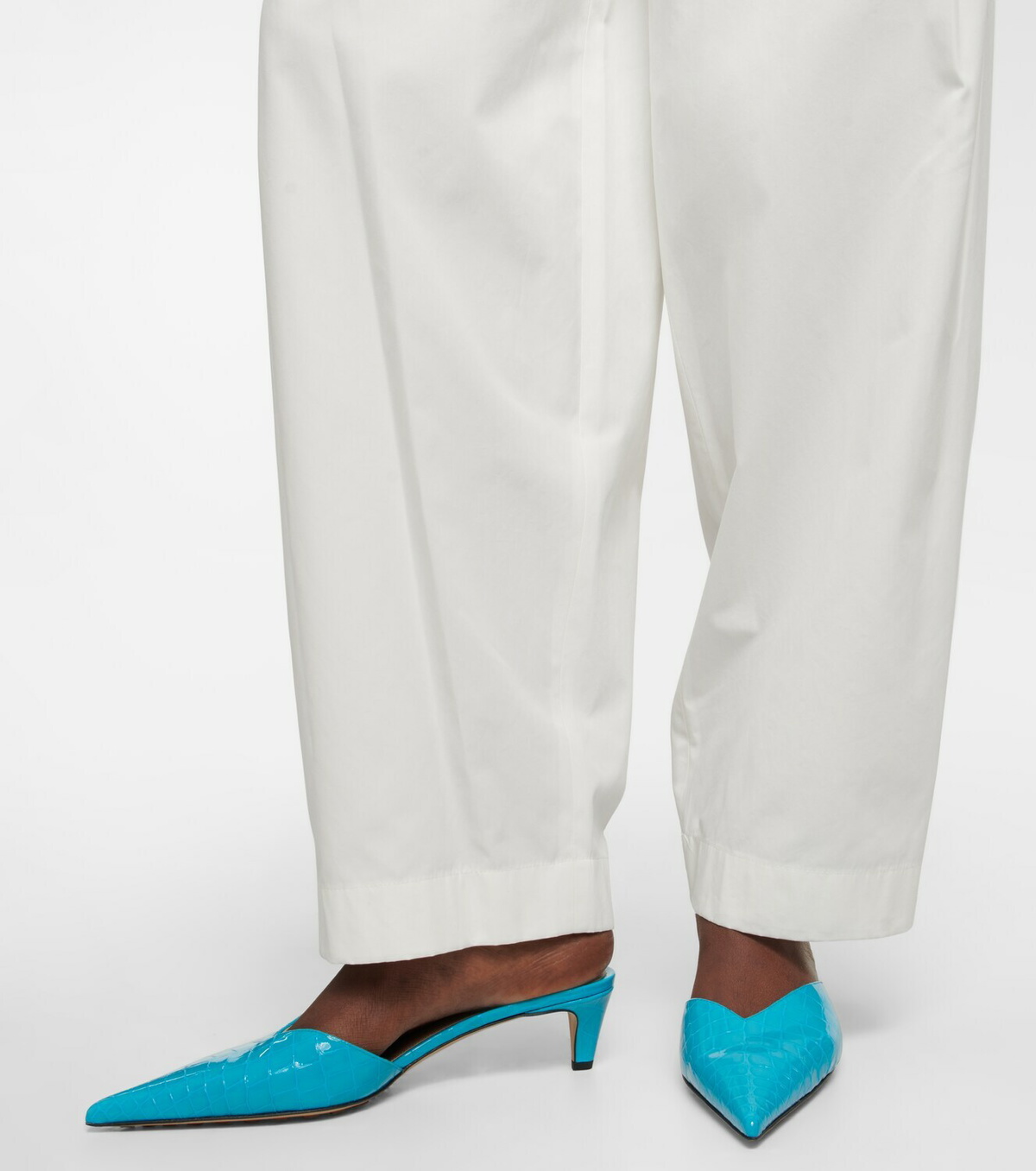 Bottega Veneta - Punta croc-effect leather mules Bottega Veneta