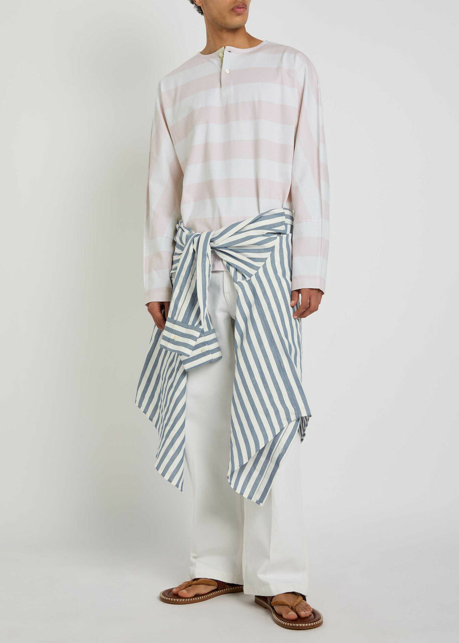 Jacquemus Le Tshirt Mariniére Striped Cotton T-shirt White
