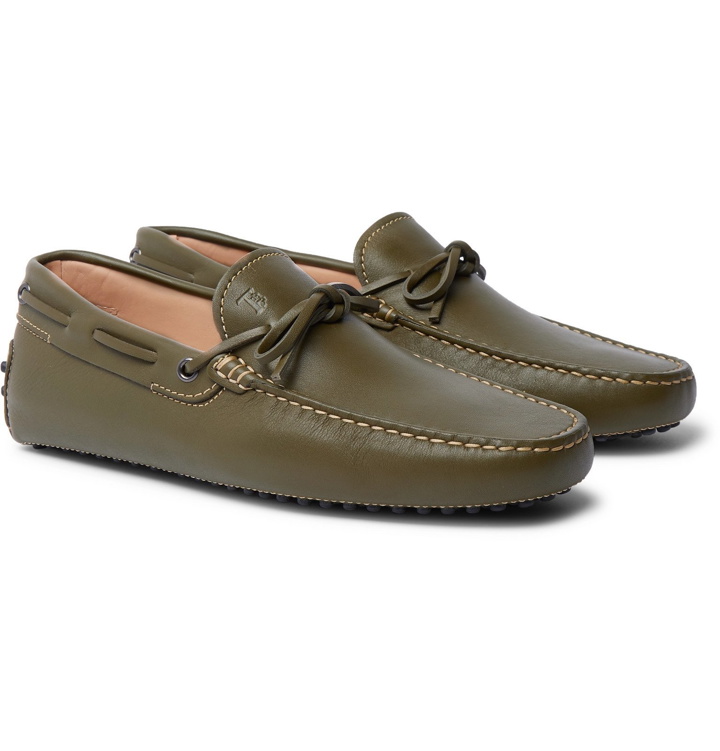 Photo: Tod's - Gommino Leather Driving Shoes - Green
