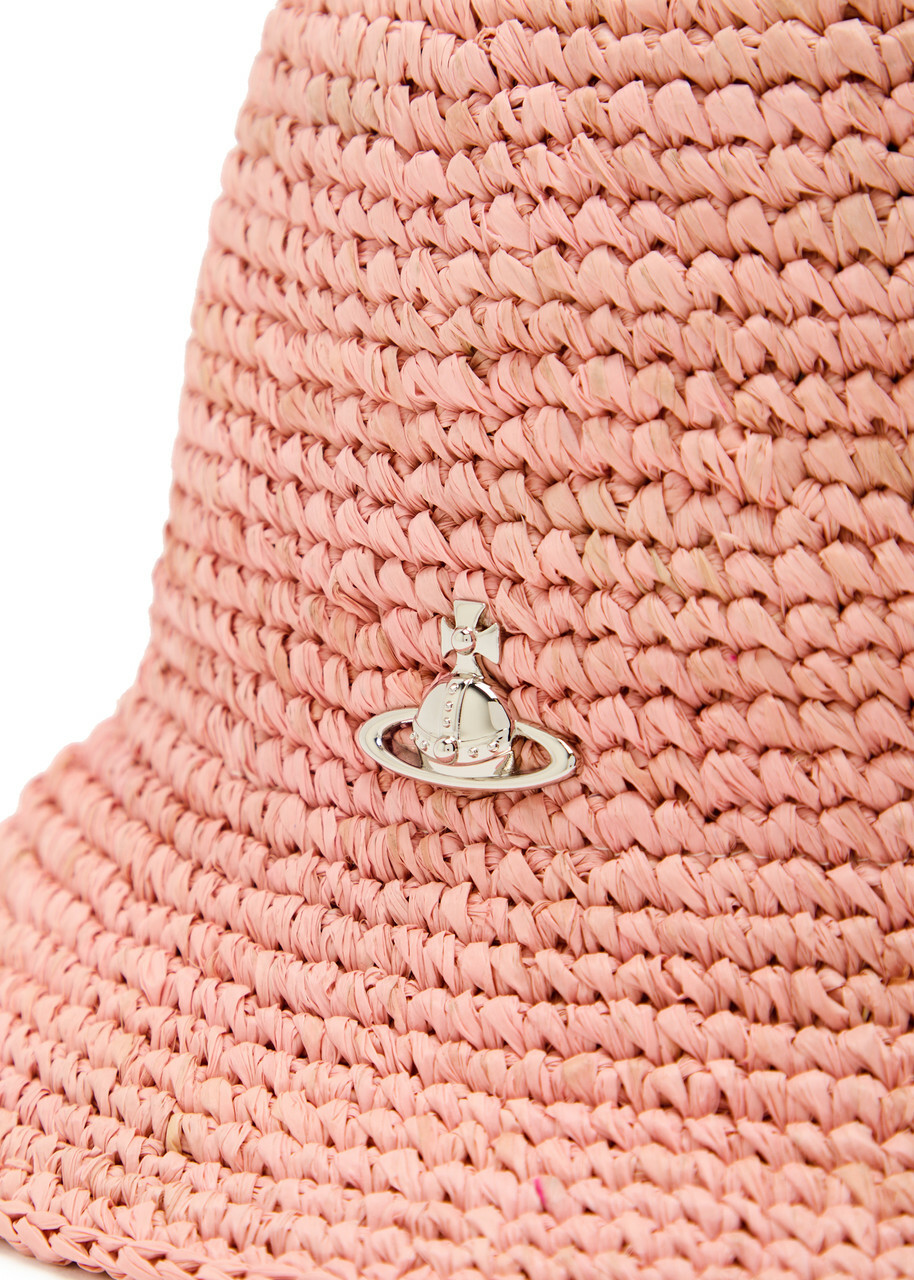 Vivienne Westwood Orb Raffia Bucket hat Pink