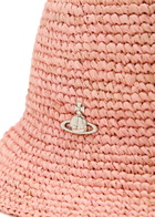 Vivienne Westwood Orb Raffia Bucket hat Pink