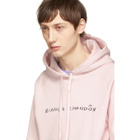 Bianca Chandon Pink Handwritten Logotype Hoodie