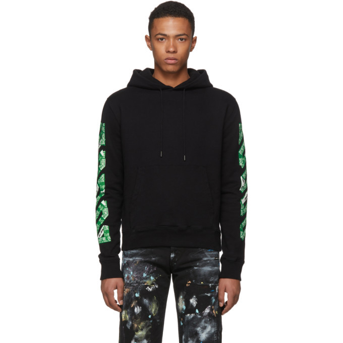 Photo: Off-White SSENSE Exclusive Black 3D Diagonal Hoodie