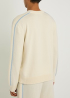 Casablanca Crew-neck Wool and Cashmere-blend Jumper Cream