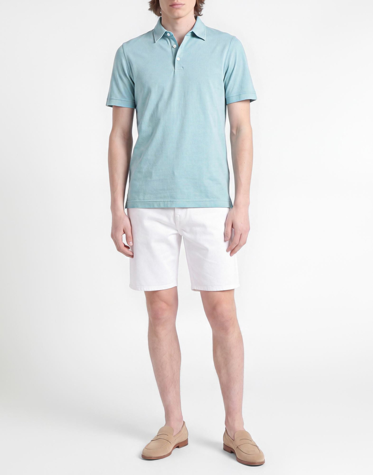Fedeli Mens Polo shirt Sky in Blue