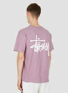 Basic Logo Print T-Shirt in Purple