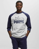 Puma Puma X Noah Raglan Longsleeve Blue|Grey - Mens - Longsleeves