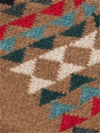 Pendleton - Harding Shawl-Collar Wool-Jacquard Zip-Up Cardigan - Brown