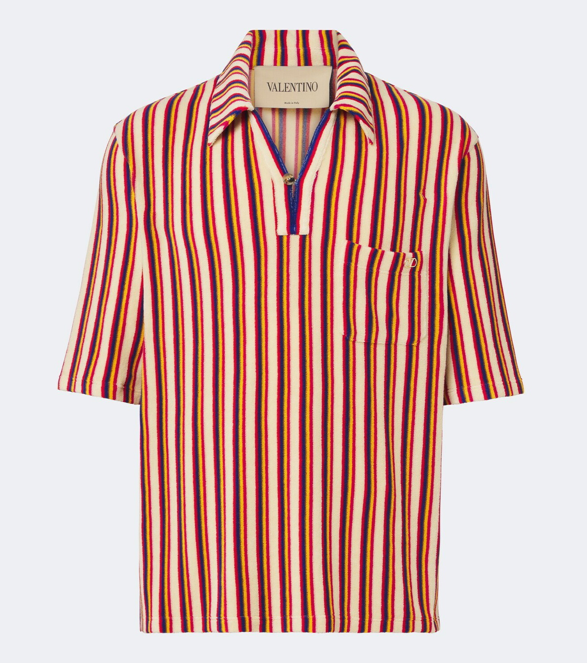 Valentino Striped terry polo shirt