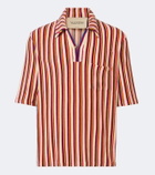 Valentino Striped terry polo shirt