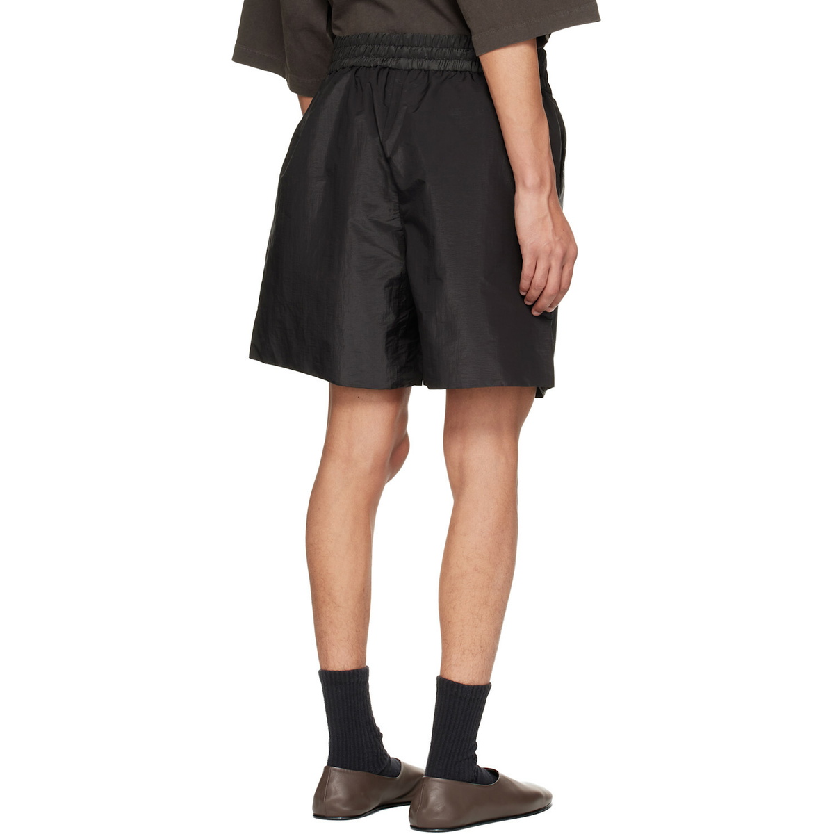 Fear of God Black Nylon Taffeta Padded Sport Shorts