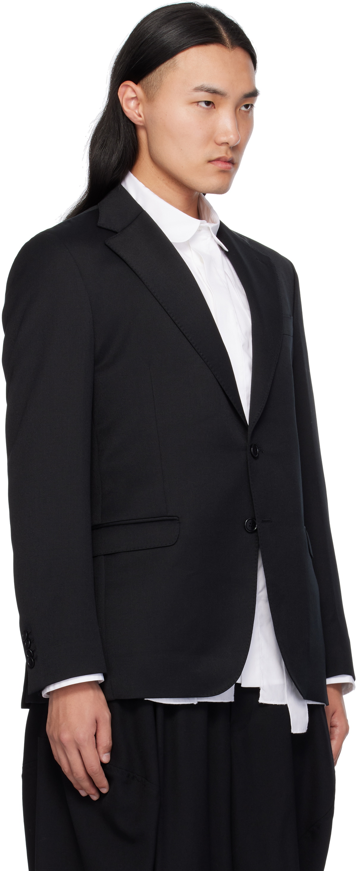Simone Rocha Black Scarf Insert Classic Blazer