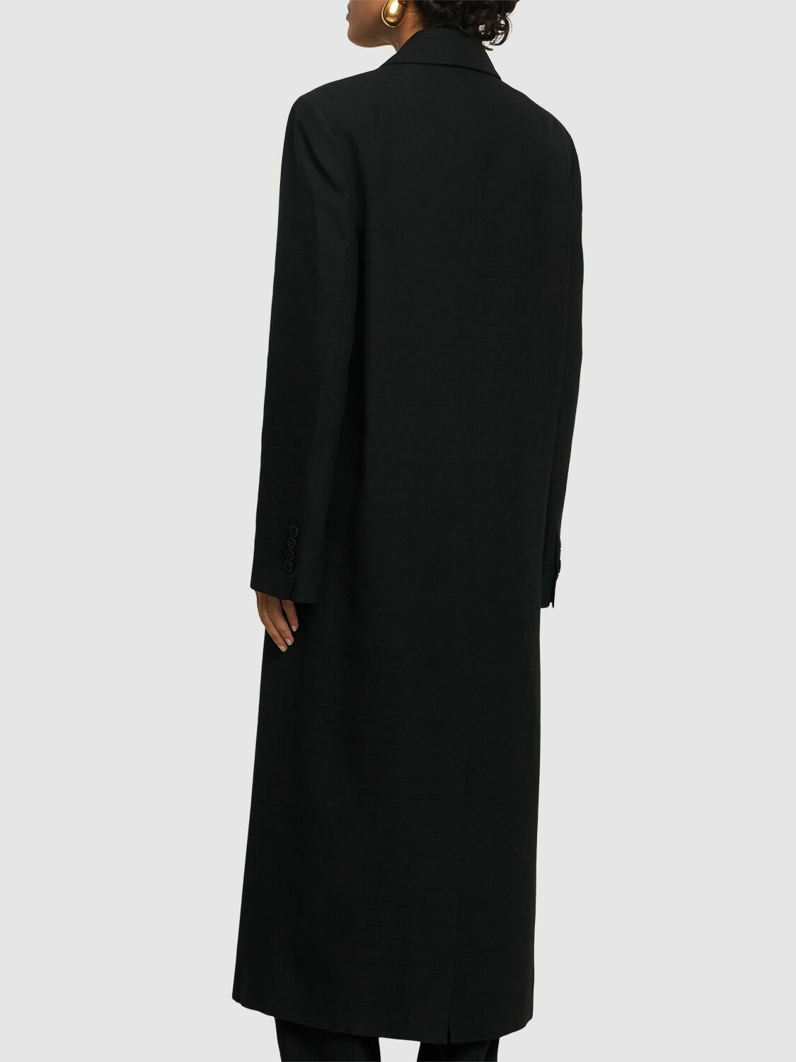 LOULOU STUDIO Temo Double Breast Viscose Coat Loulou Studio