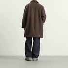 Universal Works Men's Wool Tweed Mix Stan Coat in Navy/Brown