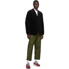 Comme des Garcons Homme Khaki Cotton Satin Trousers